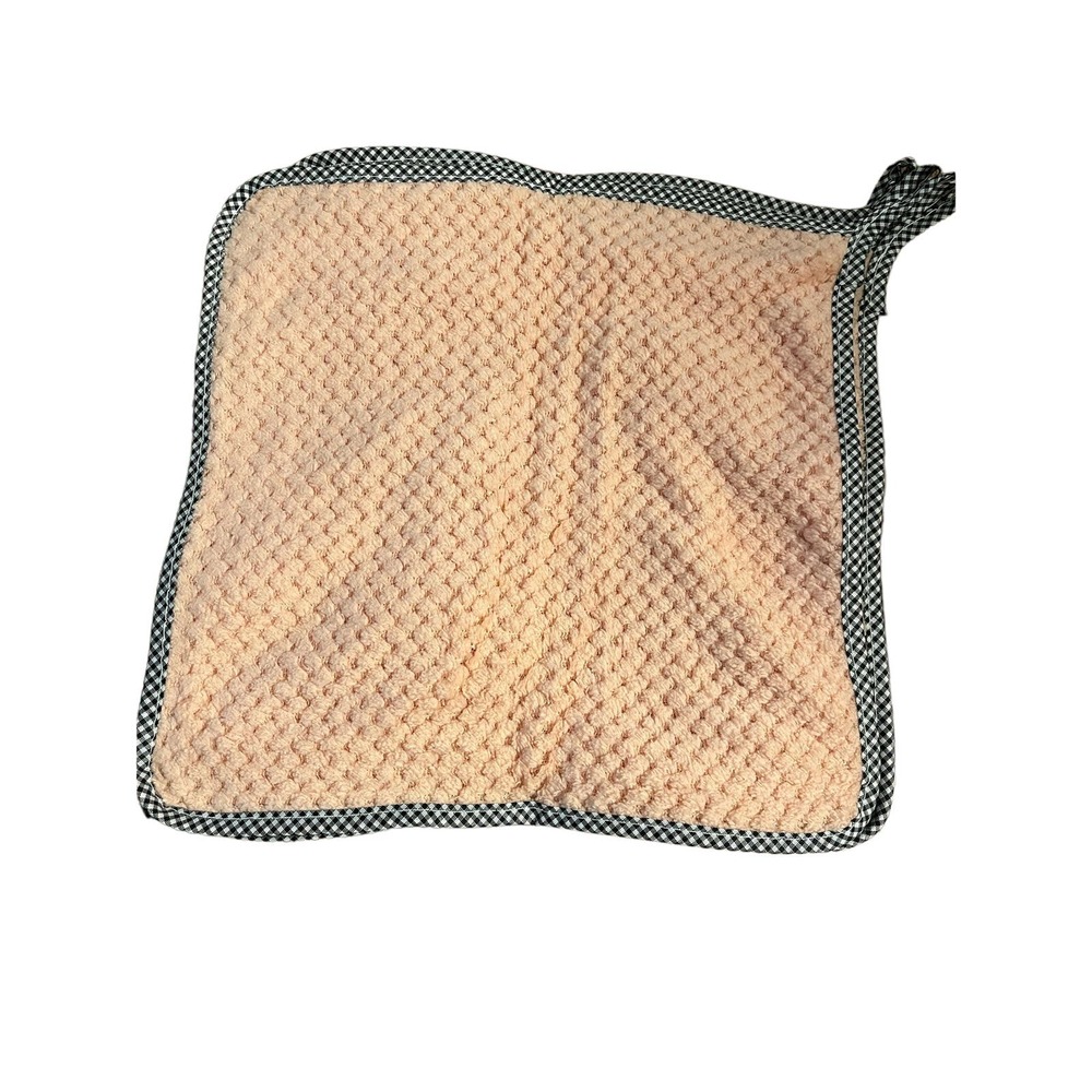 Set of five coral fleece dish cloths or wash cloths with hanging tag